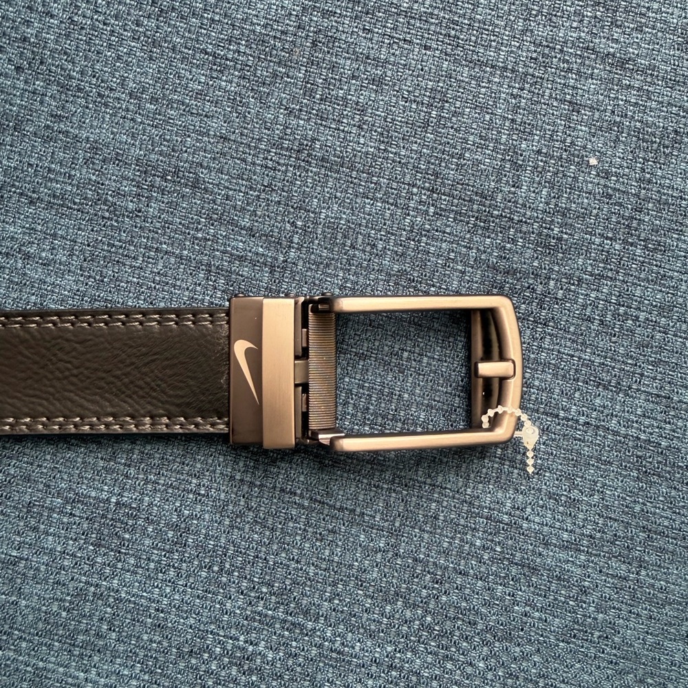 Nike Dark Brown Belt with Metallic Buckle